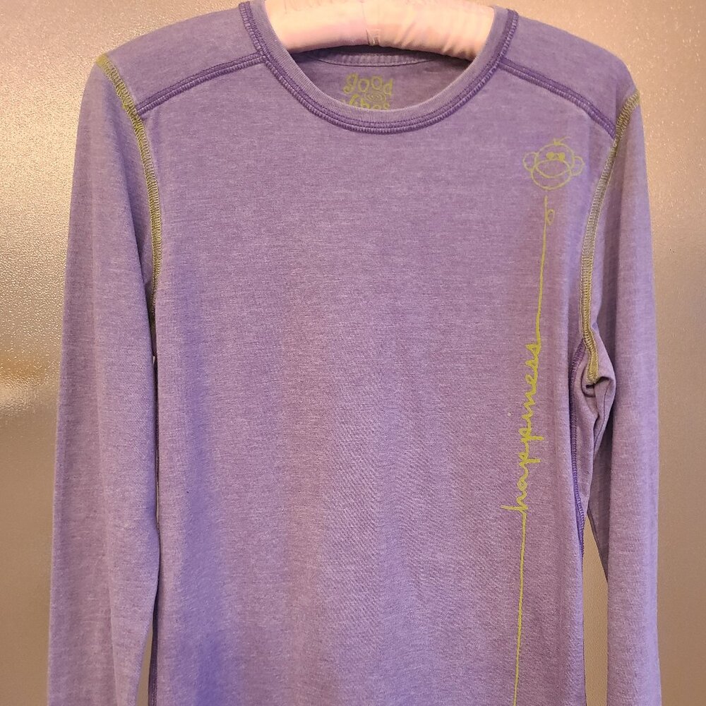 Life is Good - Good Vibes Women's Light Weight Purple T-Shirt, Medium